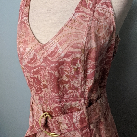 Tapemeasure sleeveless tank dress. Dusty pi - Picture 4 of 5